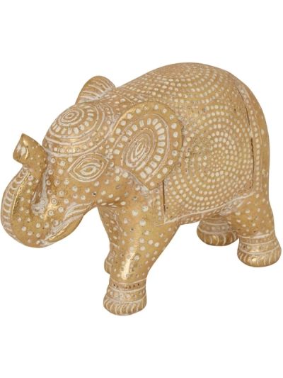 Elefante In Resina Gajah Decorazione Per La Casa 17X12Cm