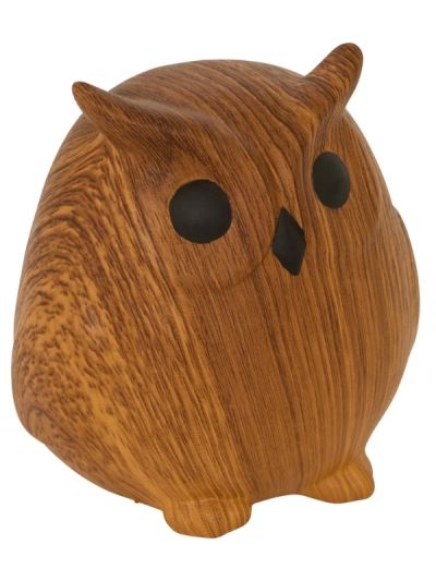 Eule Aus Keramik In Holzoptik Wohnaccessoires 11X10Cm
