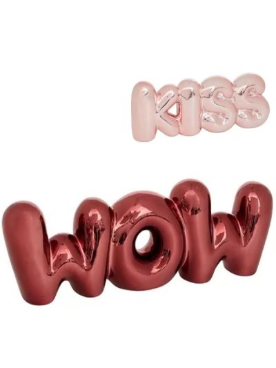 Scritta In Ceramica Cheri Decorazione Per La Casa 8.5Cm - Assortito