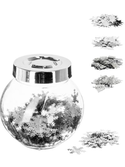 Weihnachts-Crativekraft Dose Mit Mini Tischdeko Silber 2Cm - Sortiert
