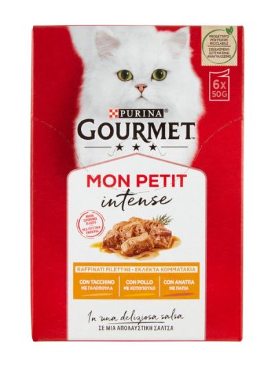 GOURMET Mon Petit Filettini Intense Canard, Poulet Et Dinde 6X50G