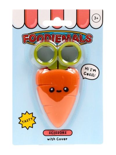 Forbici Per Bambini Kawaii Con Custodia Carota 