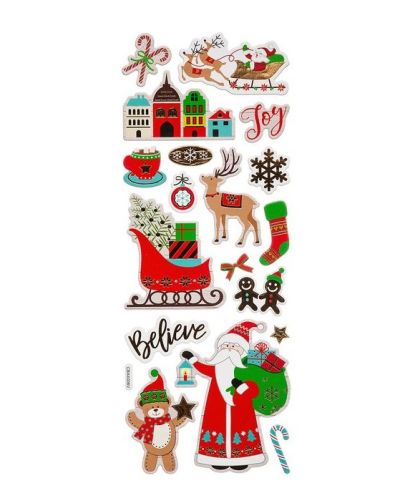 Weihnachtliche Aufkleber Zum Verzieren Von Geschenkpaketen 25.4X10Cm