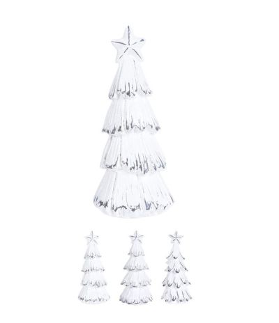 Weißer Harzbaum 16Cm - Weihnachtsdekoration