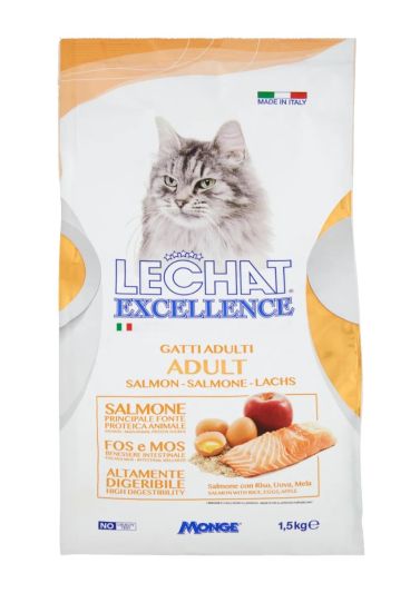 LECHAT Adult Cibo Secco Salmone 1.5Kg