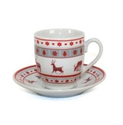 Set Aus 6 Tassen Mit Untertassen - Weihnachtsdeko