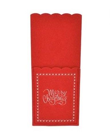 Frohe Weihnachten Filz-Besteckhalter - Weihnachtsdeko