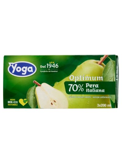 YOGA Optimum Jus De Fruit Poire 3X200Ml 