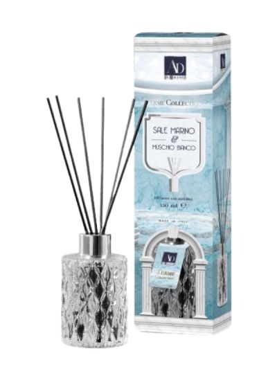 Diffusore Di Fragranza Con Midollini Sale Marino E Muschio Bianco 150Ml