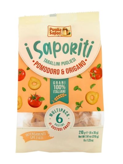 PUGLIA SAPORI I Saporiti Tarallini Pugliesi Pomodoro&Origano 6X35G