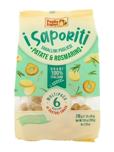 PUGLIA SAPORI I Saporiti Tarallini Pugliesi Patate&Rosmarino 6X35G