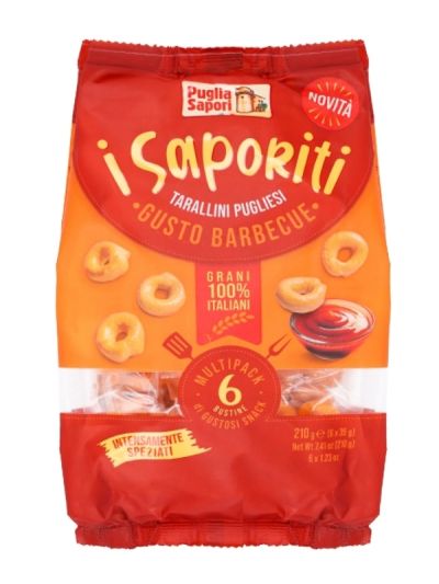 PUGLIA SAPORI I Saporiti Tarallini Pugliesi Bbq 6X35G