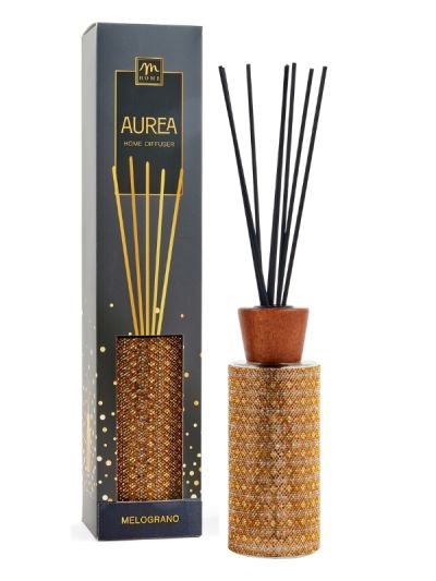 Diffusore Di Fragranza Natalizio Melograno In Vetro Con Strass Dorati 200Ml