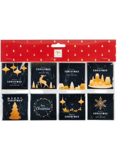 Weihnachtskarten 8 Stück 6X6Cm - Sortiert