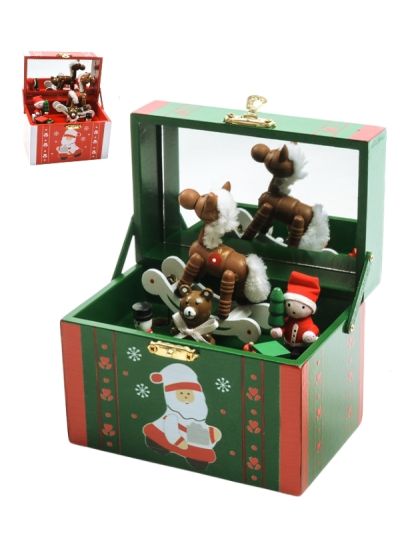 Decorazione Natalizia Carillon In Legno 13X10X15Cm - Assortito