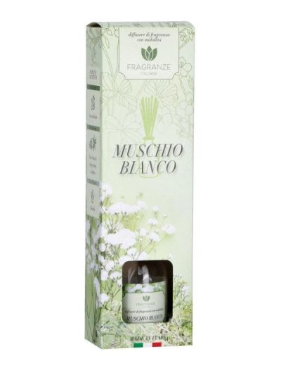 Diffusore Di Fragranza Con Midollini Muschio Bianco 100Ml