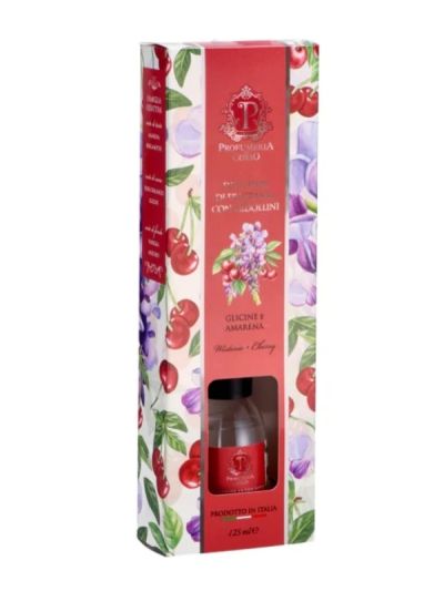 Diffuseur De Parfum Avec Bâtonnets Glycine Et Cerise Noire 250Ml