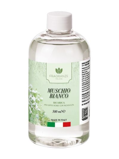 Ricarica Per Diffusore Con Bastoncini Muschio Bianco 500Ml 
