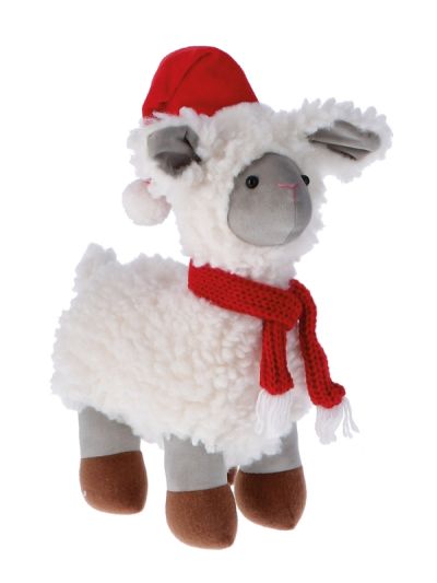 Decorazione Natalizia Pecorella In Tessuto 25X16X45Cm