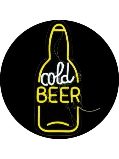 Insegna Luminosa Neon Cold Beer 18X40Cm 