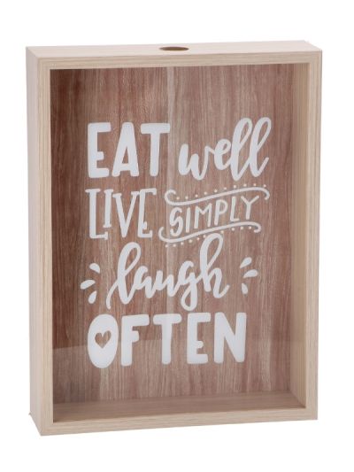 Deko-Sparschwein Aus Holz Und Glas 30X40Cm 