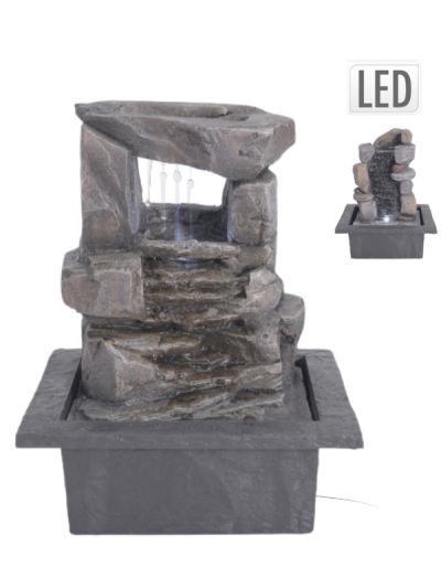 Fontana Pietre Led 22x28cm - Sortiert