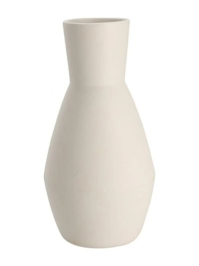 Vase Décoratif Céramique Blanche 28Cm