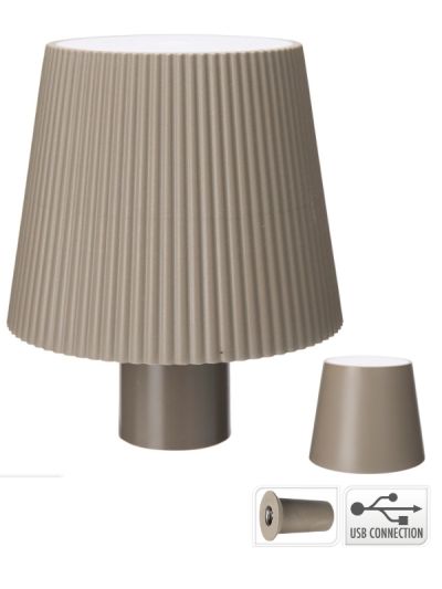 Lampe De Bouteille Tactile Taupe 10.5X8.8Cm - Assorti