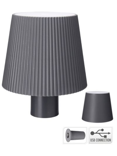 Lampe De Bouteille Tactile Gris 10.5X8.8Cm - Assorti