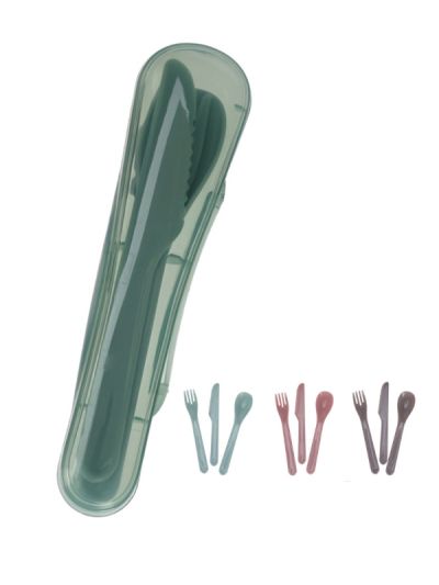 Set di Posate da 3 Pezzi con Custodia 