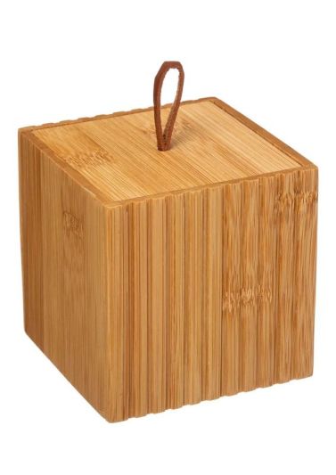 Wattehalter Aus Holz Für Das Badezimmer 9X9Cm