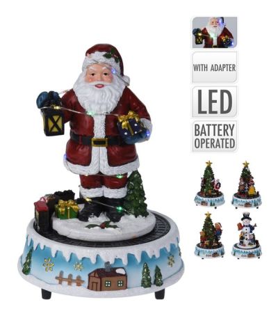 Village De Noël Avec Lumières Led, Mouvement Et Son 22Cm  - Assortis