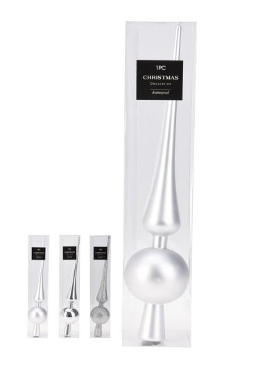 Christbaumkrone Silber 28Cm - Sortiert