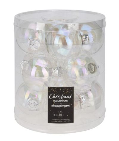 Weihnachtskugeln Aus Glas Schillernd 12 Stücke 6Cm 