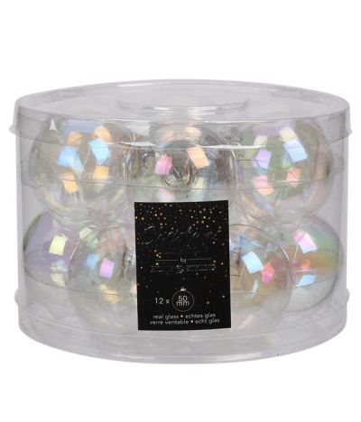 Weihnachtskugeln Aus Glas Schillernd 12 Stücke 5Cm 