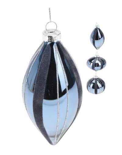 Weihnachtskugeln Aus Glas Grau 12Cm - Sortiert