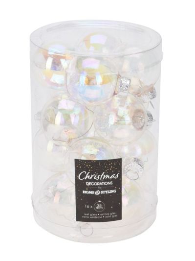 Weihnachtskugeln Aus Glas Schillernd 16 Stücke 3.5Cm 