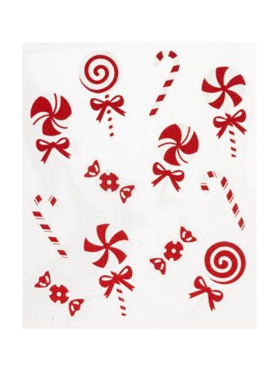 Weihnachts-Accessoire Bonbon-Aufkleber 