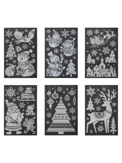 Weihnachtsdeko Fensteraufkleber 