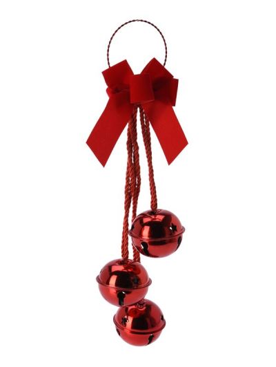 Decorazione Natalizia Campanelle Rosse 14X46Cm