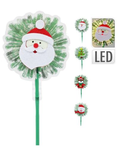 Decorazione Natalizia Stick In Fibra Ottica - Assortito