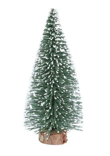 Albero Di Natale Decorativo Verde Innevato 14Cm