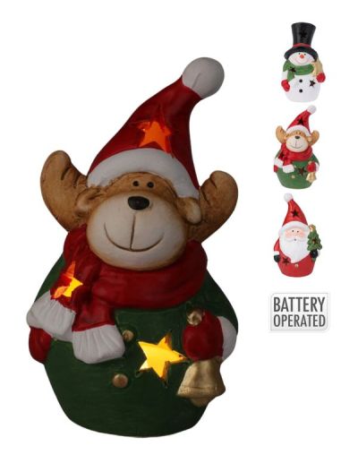 Weihnachtsdeko Themenfigur Mit Led-Licht 12Cm - Sortiert
