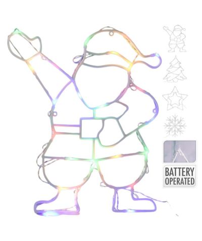 Weihnachtsdeko Themenfigur Mit 24 Mehrfarbigen Leds 42Cm - Sortiert