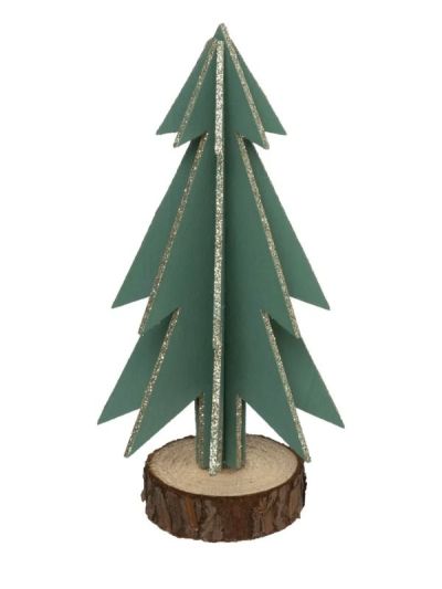 Weihnachtsdeko Grüner Holzweihnachtsbaum 18Cm