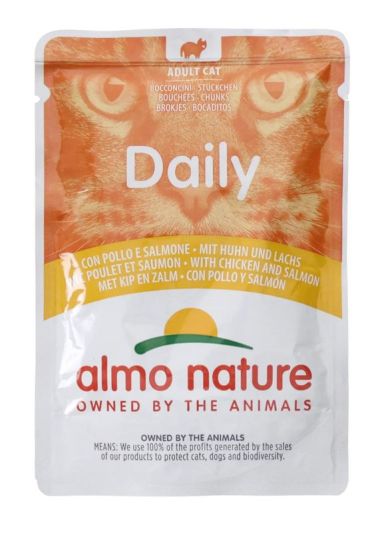 ALMON NATURE DAILY Aliments Humides Poulet Et Saumon 70G