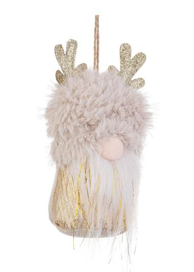 Weihnachtsdekoration marisol Champagner-Zwerg Stoff 7x12cm