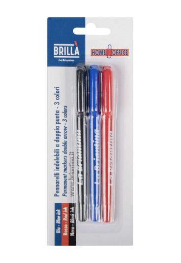 Pennarelli Indelebili A Doppia Punta 3 Pezzi 