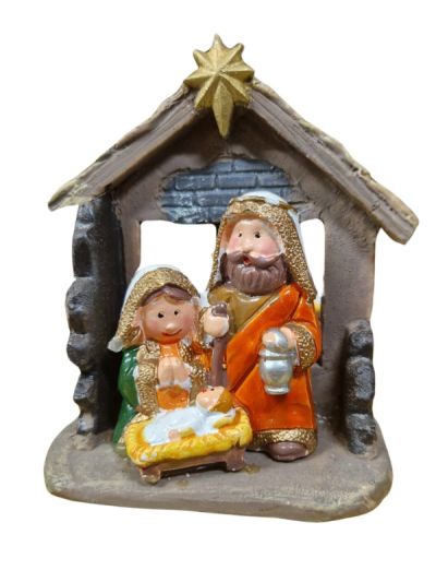 Set Crèche Avec Cabane 11Cm