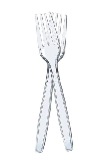 Fourchettes Réutilisables En Plastique Transparent 20 Pièces 